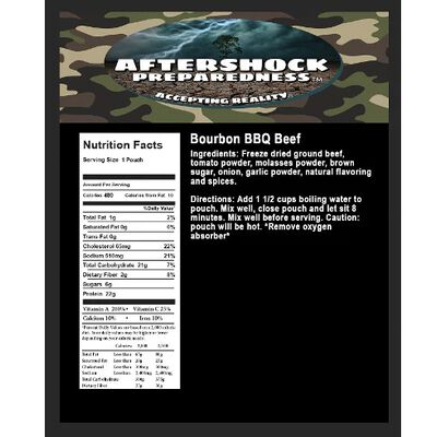 Bourbon BBQ Beef | 1 Pouch | Aftershock Preparedness, , large